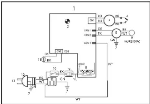 STANLEY ST70TKFAE - DIAGRAMA DE CABLEADO - 1