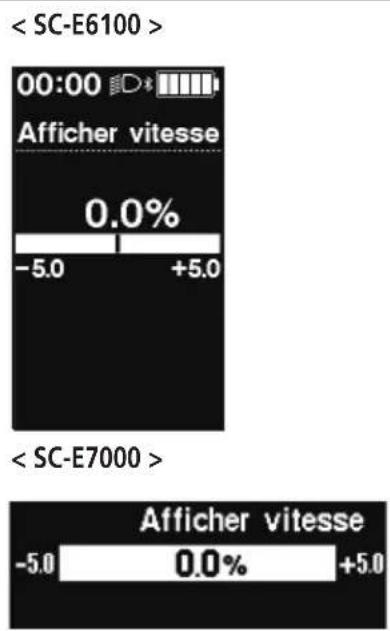 SHIMANO SCE8000 - [Afficher vitesse] Réglage de la vitesse affichée (SC-E6100/SC-E7000) - 3