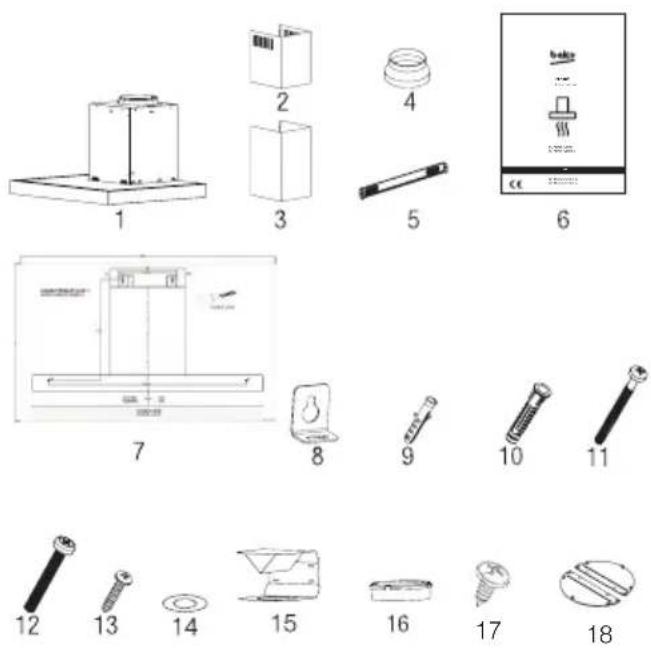 BEKO BHCB93640B - Монтажни Аксесоари - 1