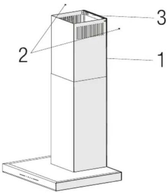 BEKO BHCB93640B - Установка вытяжки на дымоход - 1