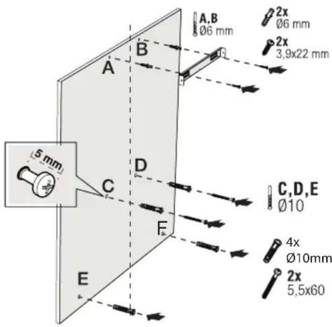 BEKO BHCB93640B - Instalação na parede - 1