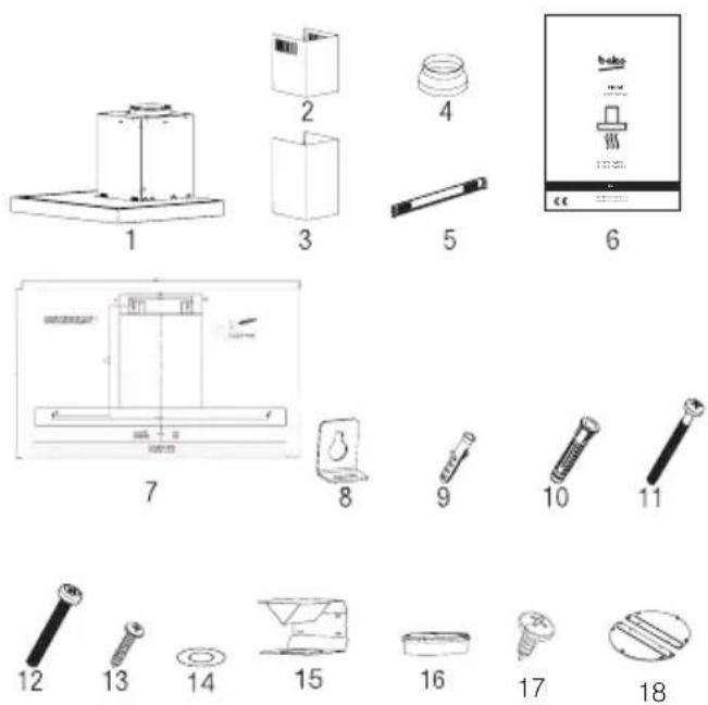 BEKO BHCB93640B - Installationszubehör - 1