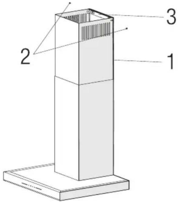 BEKO BHCB93640B - Installation of the Hood to the Chimney - 1