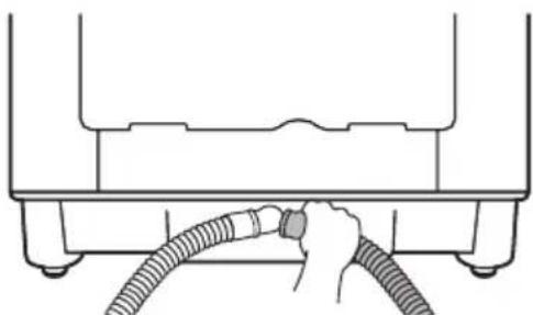 LG T9585NDHVH - Installing the Drain Hose without the Elbow Bracket - 2