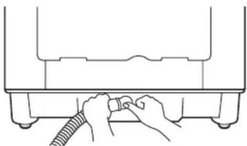 LG T9585NDHVH - Installing the Drain Hose without the Elbow Bracket - 1
