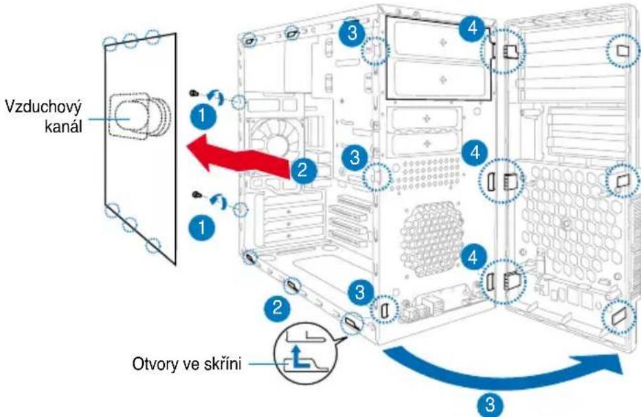 ASUS V3P5G31 - Demotáž bočniho a prědniho panelu - 1