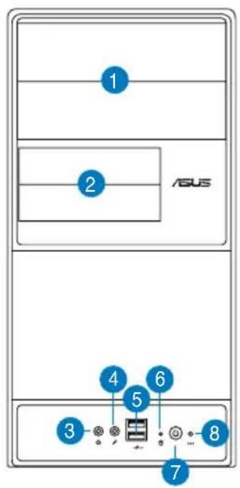 ASUS V3P5G31 - Characteristicas del panel frontal - 1