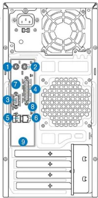 ASUS V3P5G31 - Characteristicadel panel posterior - 1