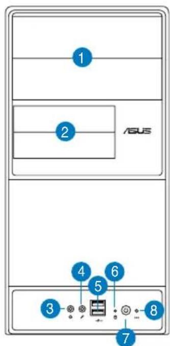 ASUS V3P5G45 - Front panel features - 1