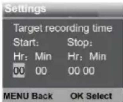 Perel WLC003 - Tiempo de grabación objetivo - 1