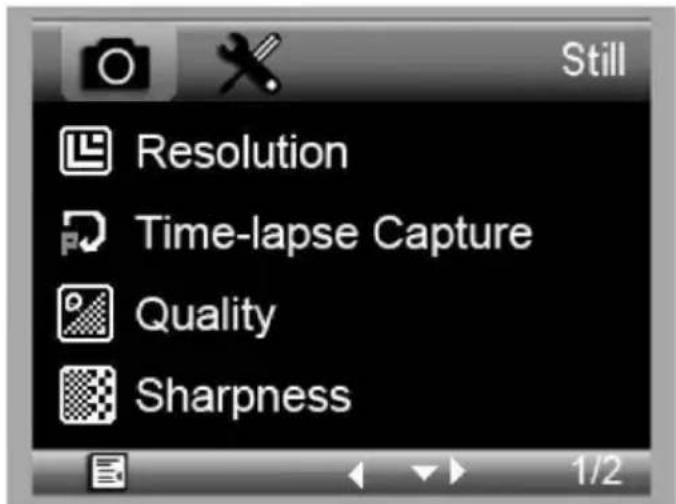 VELLEMAN CAMCOLMS2 - Menu - 1