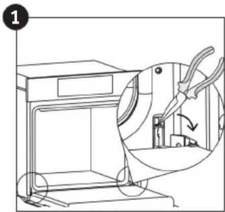 ROSIERES RFC5M0479PN WIFI - REMOVAL AND CLEANING OF THE GLASS DOOR - 1