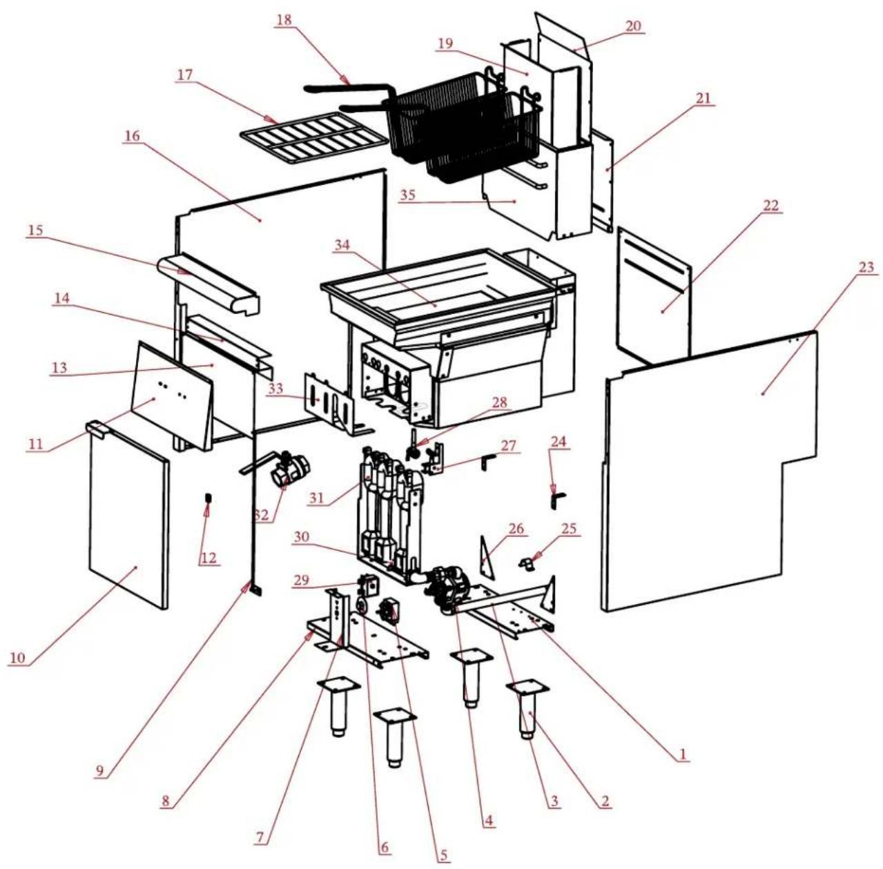 Avantco LT93 - Parts Diagram - 1