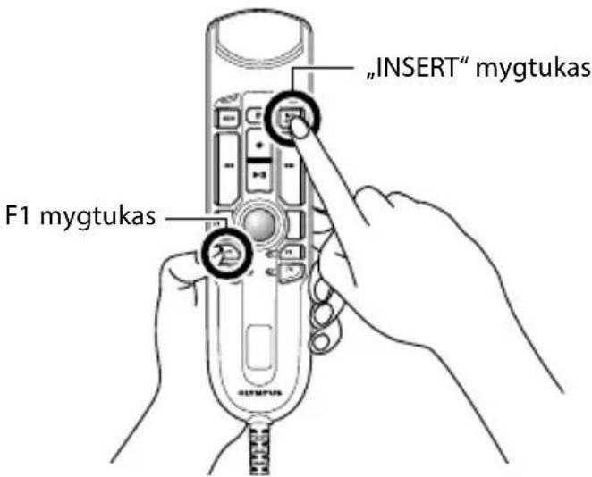 OLYMPUS RecMic II RM4010P - Režimų keitimas - 1
