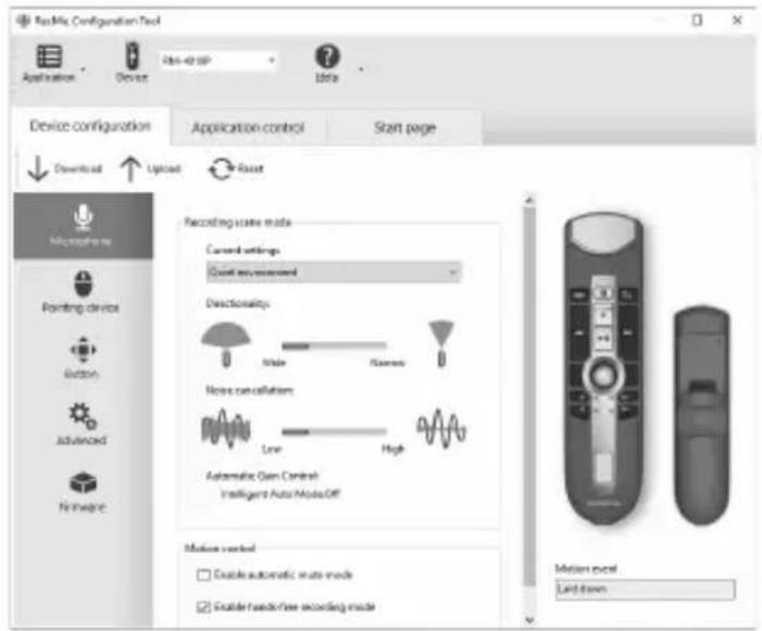 OLYMPUS RecMic II RM4010P - RecMic Configuration Tool - 1