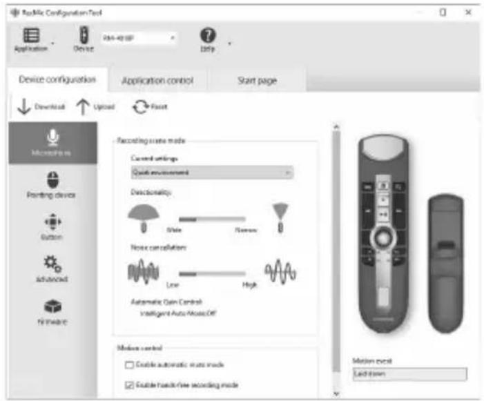 OLYMPUS RecMic II RM4010P - RecMic Configuration Tool - 1