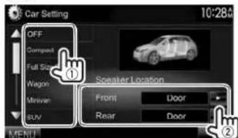 KENWOOD DDX8901HD - Réglage du type de voiture et d'enceintes - 2