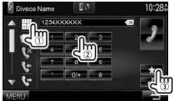 KENWOOD DDX8901HD - Prérglage de numérodes電話 - 1