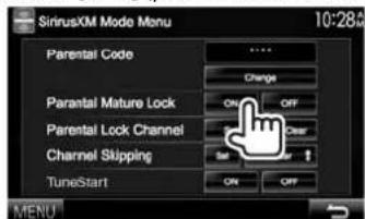 KENWOOD DDX8901HD - Activation/désactivation du verrou parental adulte - 2