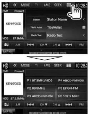 KENWOOD DDX8901HD - Changement des informations sur I'affichage - 1