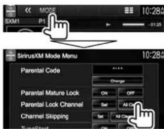 KENWOOD DDX8901HD - Mise hors service de la censure parentale pour tous les canaux verrouillés - 1