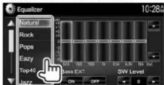 KENWOOD DDX8901HD - Selection d'un mode sonore prerégle - 2
