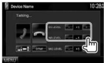 KENWOOD DDX8901HD - Réduction du bruit/ajustement du niveau d'annulation d'écho - 1
