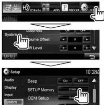 KENWOOD DDX8901HD - Mémorisation/rappel des réglages - 1