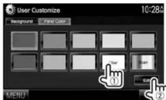 KENWOOD DDX8901HD - Ajustement de votre couleur personnalisée - 1