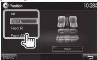 KENWOOD DDX8901HD - Réglage de la position d'écoute - 3