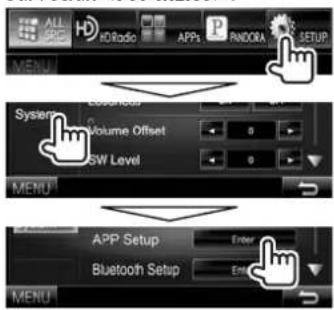 KENWOOD DDX8901HD - Réglages pour utiliser les applications de l'iPod/iPhone/Android - 1