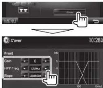 KENWOOD DDX8901HD - ed elliat—setniecne sed segalgéR l'enceinte et fréquence de croissement - 5