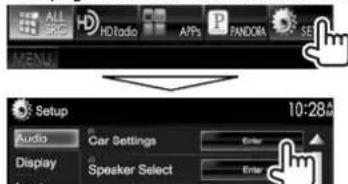 KENWOOD DDX8901HD - Réglage du type de voiture et d'enceintes - 1
