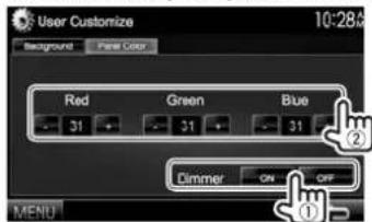 KENWOOD DDX8901HD - Ajustement de votre couleur personnalisée - 2