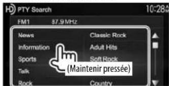 KENWOOD DDX8901HD - Recherche d'un programme FM HD Radio-Recherche PTY - 2
