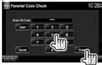 KENWOOD DDX8901HD - Réglage/changement du code parental - 2