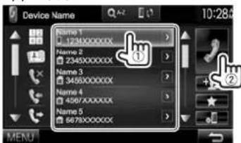 KENWOOD DDX8901HD - Pour faire un appel - 5
