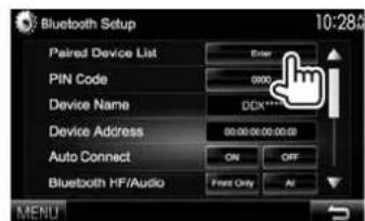 KENWOOD DDX8901HD - Suppression d'un périphérique Bluetooth enregistré - 1