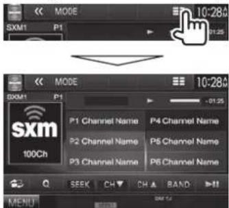 KENWOOD DDX8901HD - Affichage de la liste des prérogliages - 1