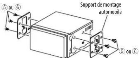 KENWOOD DDX8901HD - Lors de l'installation de I'appareil en utilisant le support de montage retire de la voiture. - 1