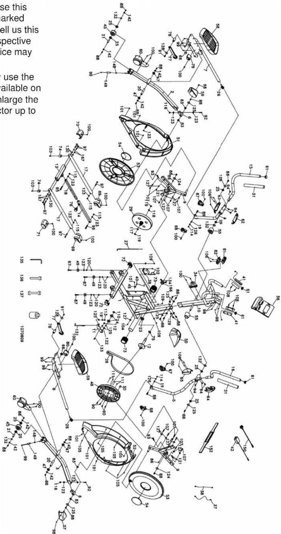 Skandika CardioCross Carbon Champ - EXPLODED DIAGRAM - 1