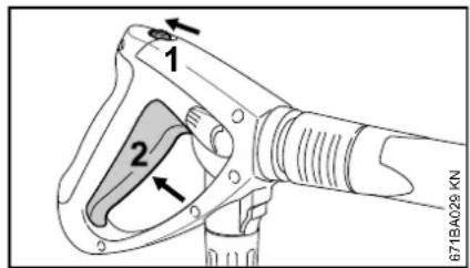 STIHL RE 362 - Spritzpistole betätigen - 1