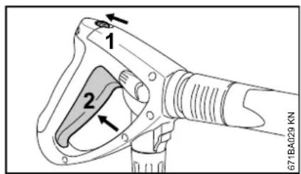 STIHL RE 362 - Actionnement du pistolet - 1