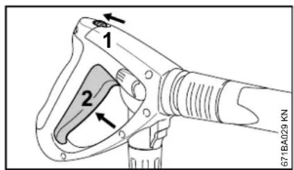 STIHL RE 362 - Azionare la pistola - 1