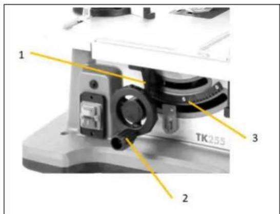 Holzmann TK255MS - Nastavení výšky rezu /rezného uhlu pilového kotouče - 1