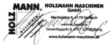 Holzmann TK255MS - Der Einbau von anderen als Originalersatzteilen führt zum Verlust der Garantie! - 1
