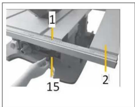 Holzmann TK255MS - Réglage de la rallonge de table - 1