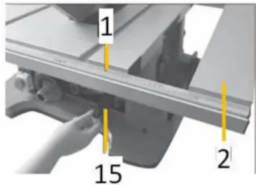 Holzmann TK255MS - Regolazione della prolunga del banco - 1