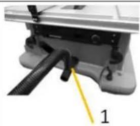 Holzmann TK255MS - Montaggio tubo di aspirazione proteggi-lama - 1