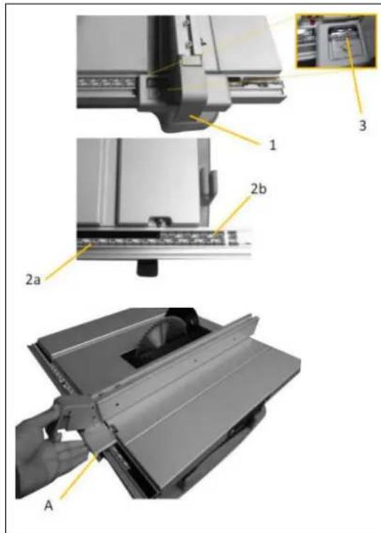 Holzmann TK255MS - Réglage du guide longitudinal - 1